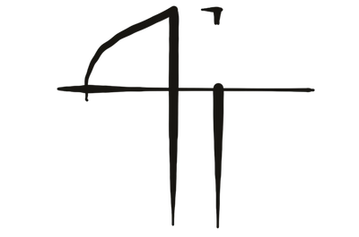 Black mathematical symbol on a white background